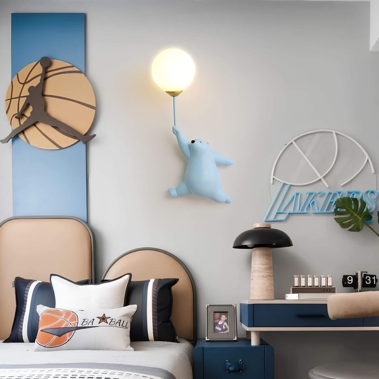 Applique Murale LED Ours pour Chambre d'Enfant