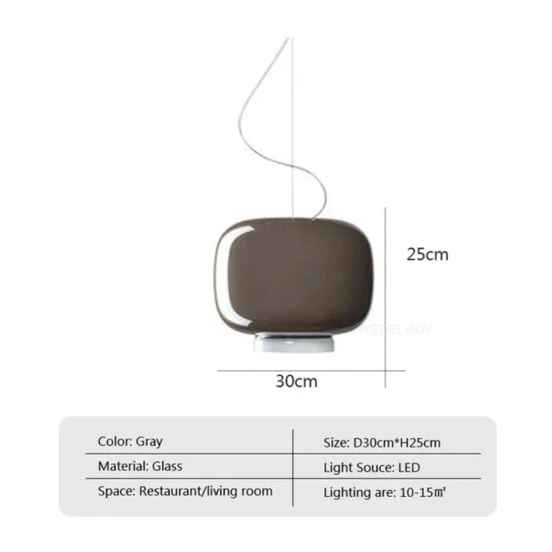 Suspension en verre luxueuse