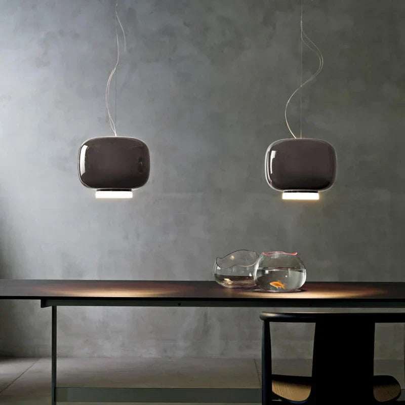 Suspension en verre luxueuse