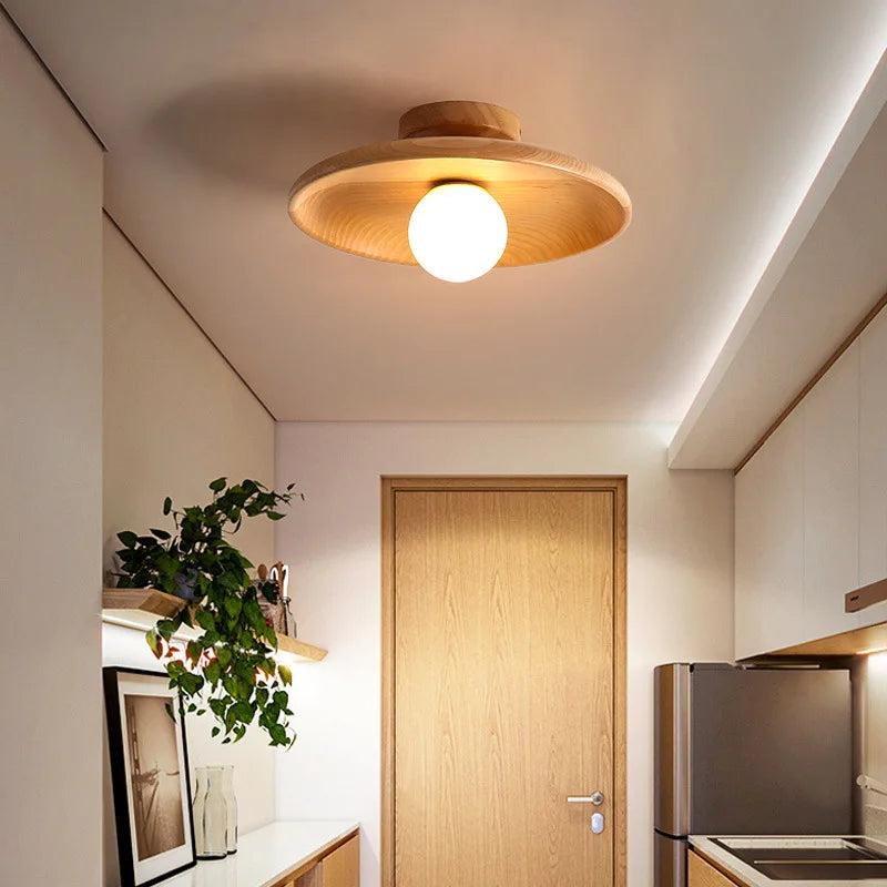 Plafonnier en Bois Fait Main