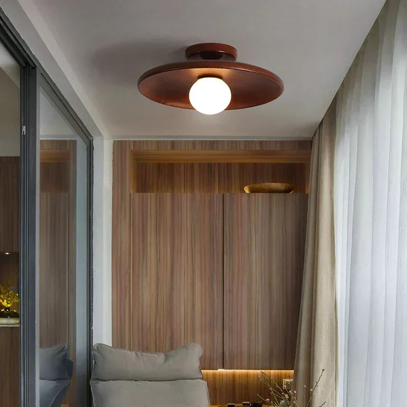 Plafonnier en Bois Fait Main