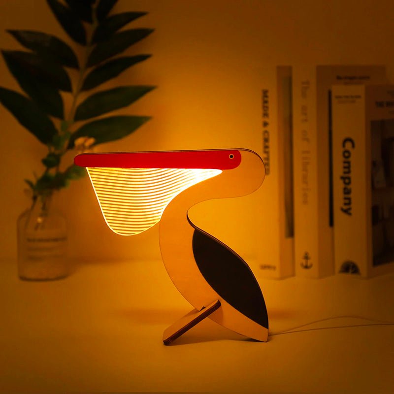 Lampe de table pour enfants avec motif d'animal