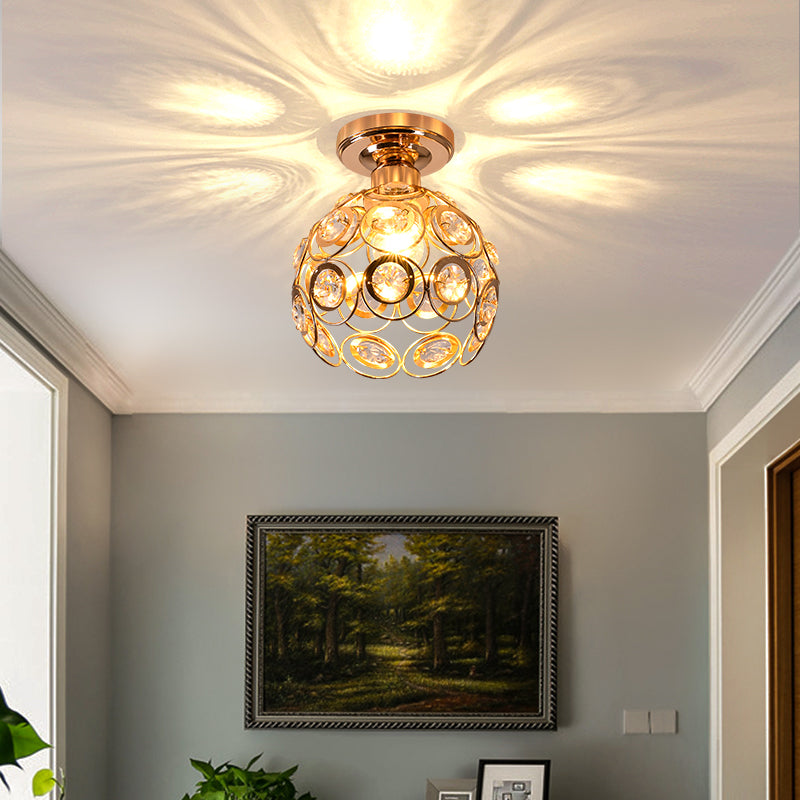 Plafonnier de Couloir en Or de Luxe