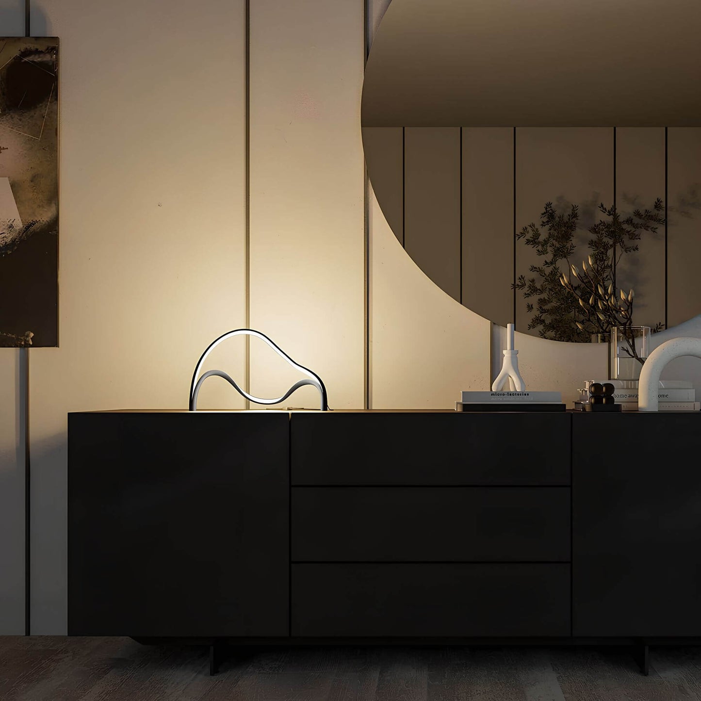 Lampe de table LED mince pour une décoration moderne