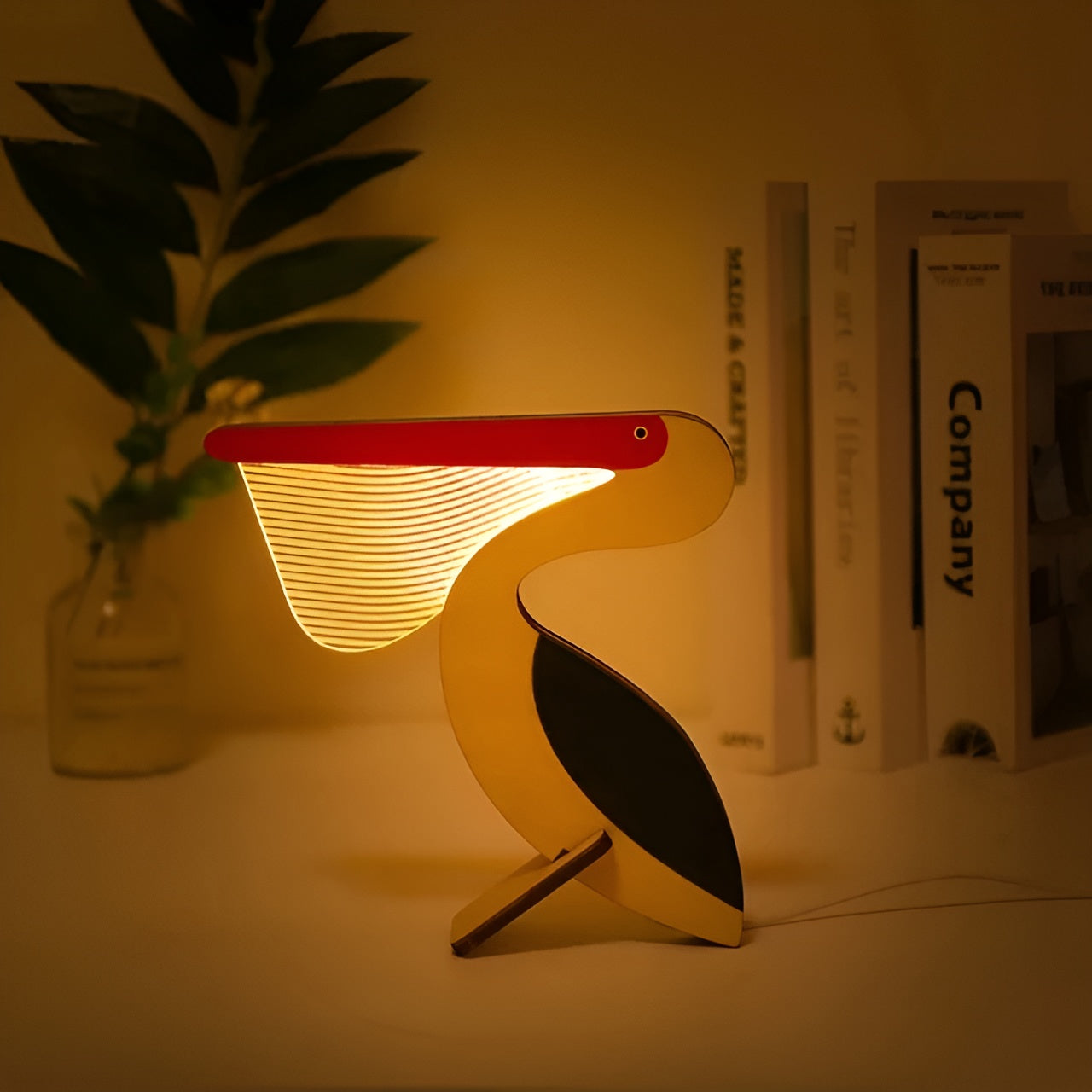 Lampe de Table LED Animale en Bois