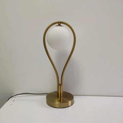 Lampe de Chevet en Verre et Or