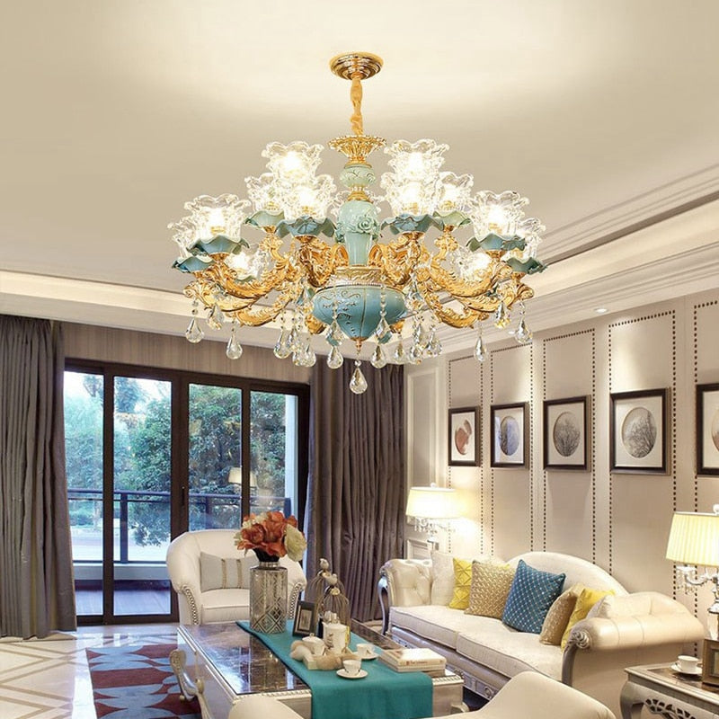Lustre en cristal glamour