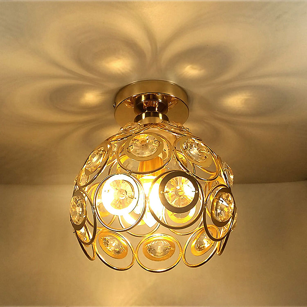 Plafonnier de Couloir en Or de Luxe