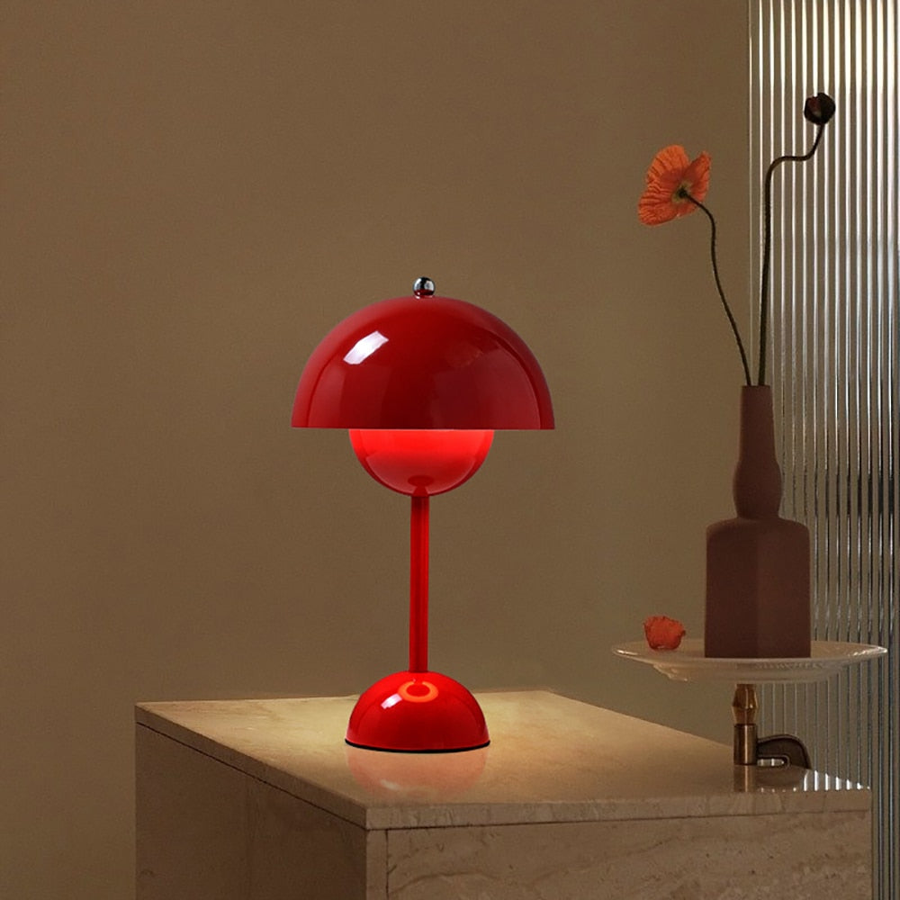 Lampe de Table Sans Fil en Forme de Pot de Fleur