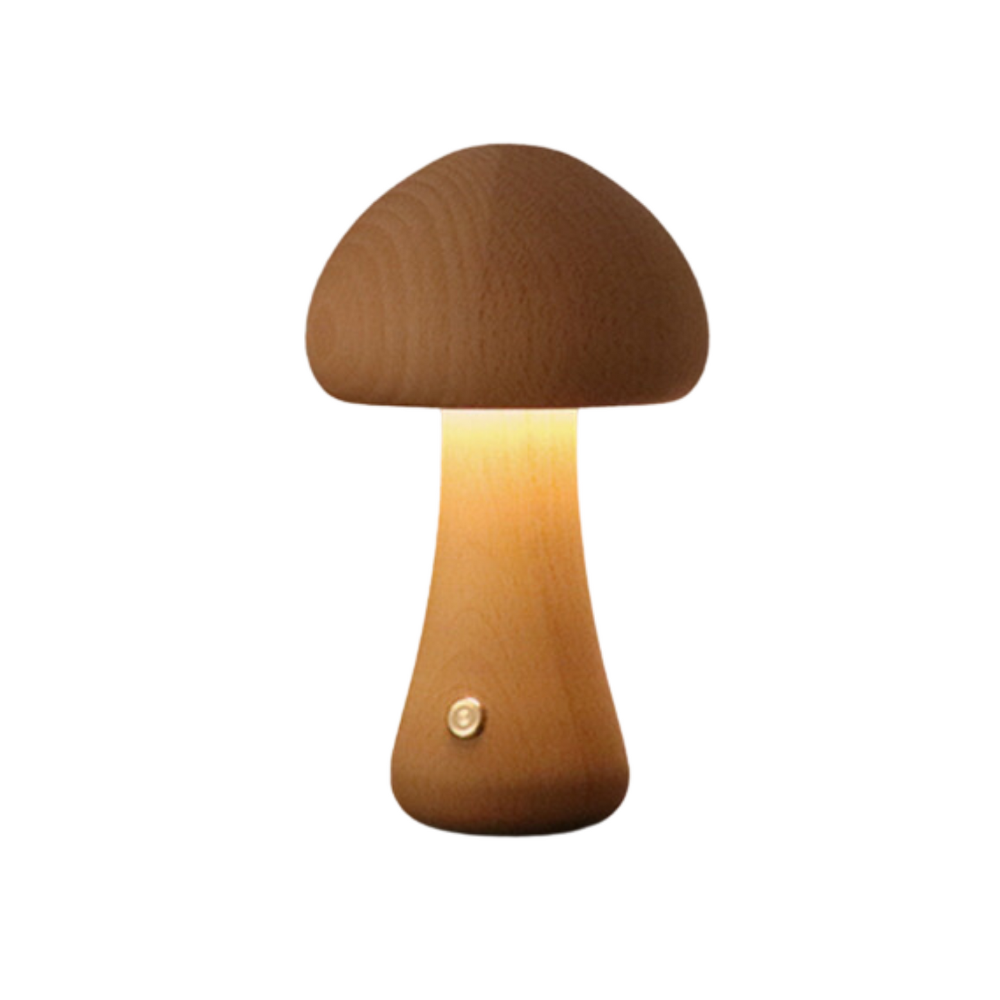 Lampe Champignon en Bois Naturel