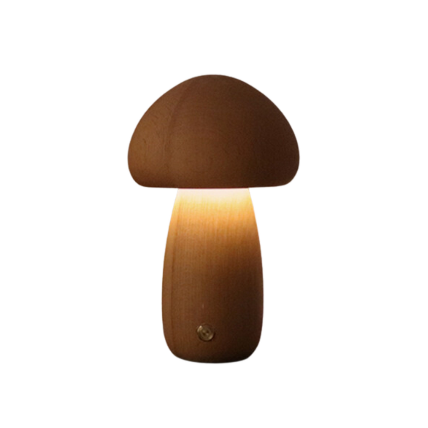 Lampe Champignon en Bois Naturel