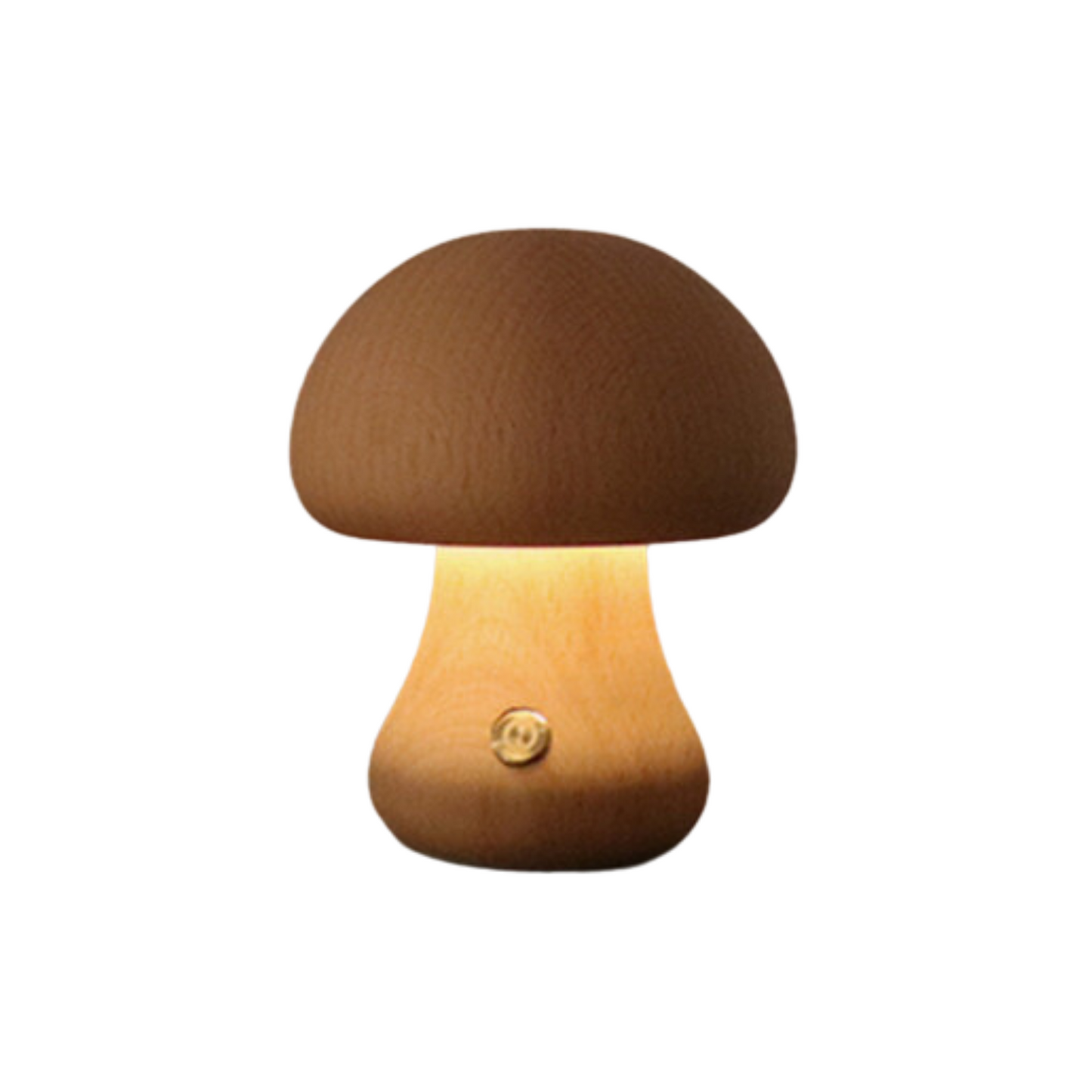 Lampe Champignon en Bois Naturel