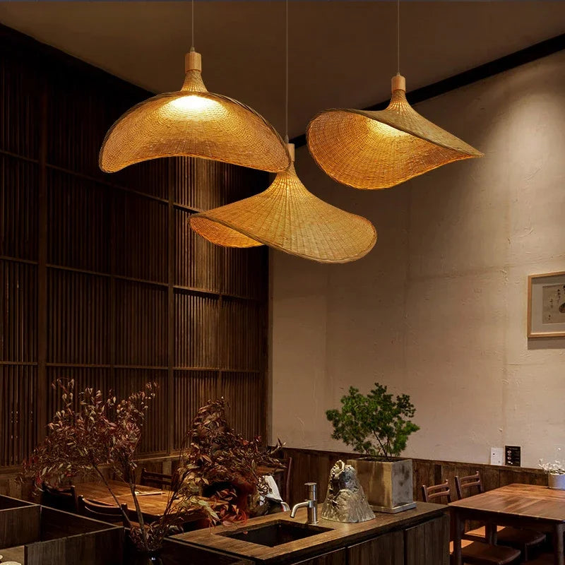 Suspension naturelle en bambou – Lampe décorative pour une ambiance chaleureuse