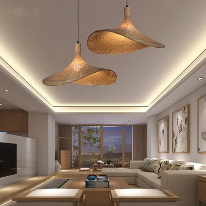 Suspension naturelle en bambou – Lampe décorative pour une ambiance chaleureuse