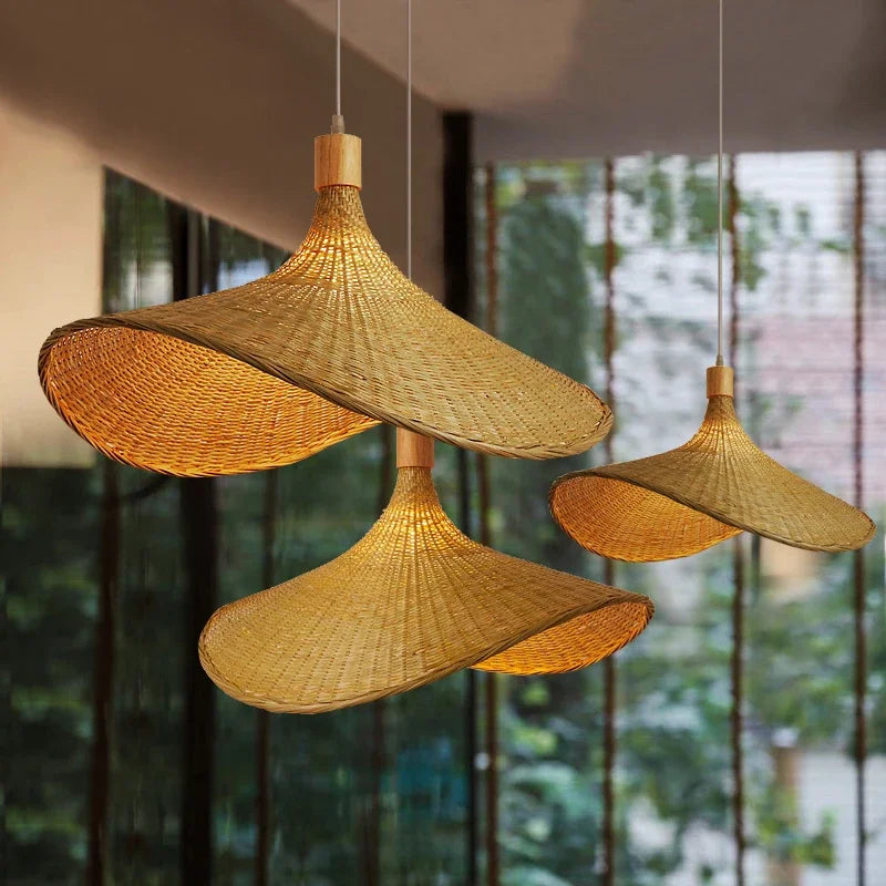 Suspension naturelle en bambou – Lampe décorative pour une ambiance chaleureuse