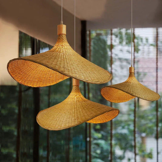 Suspension naturelle en bambou – Lampe décorative pour une ambiance chaleureuse