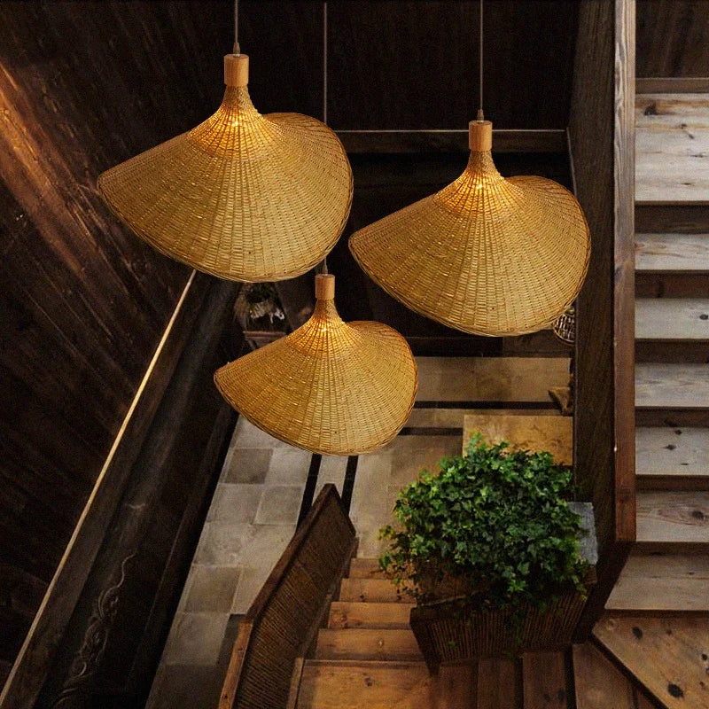 Suspension naturelle en bambou – Lampe décorative pour une ambiance chaleureuse