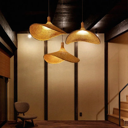 Suspension naturelle en bambou – Lampe décorative pour une ambiance chaleureuse