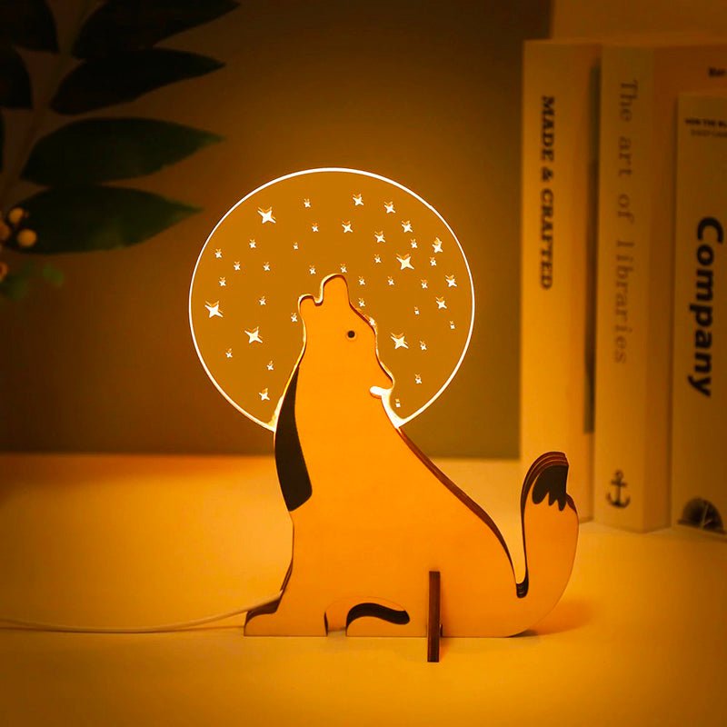 Lampe de table pour enfants avec motif d'animal