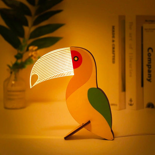 Lampe de table pour enfants avec motif d'animal
