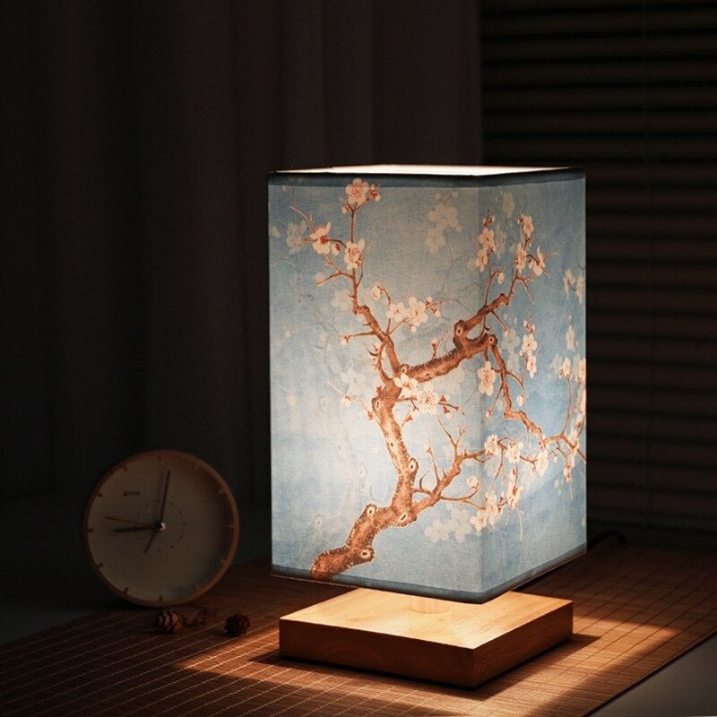 Lampe de Table LED Minimaliste en Bois