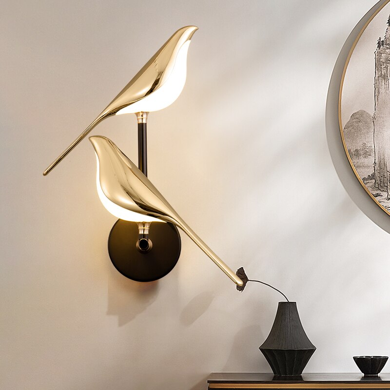 Applique Murale LED Scandinave en Forme d'Oiseau