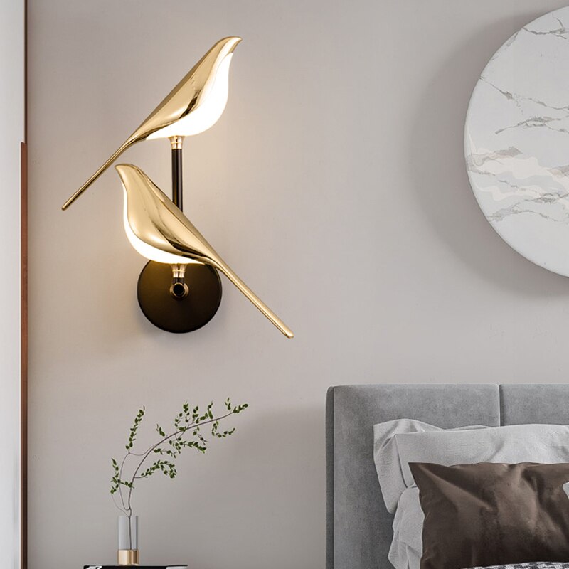 Applique Murale LED Scandinave en Forme d'Oiseau