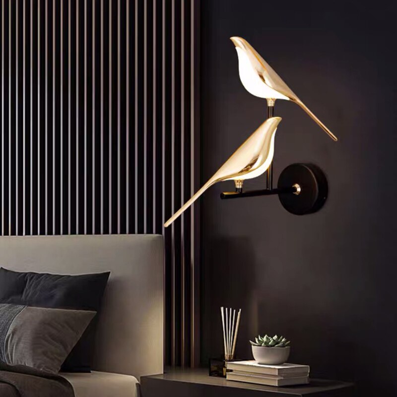 Applique Murale LED Scandinave en Forme d'Oiseau