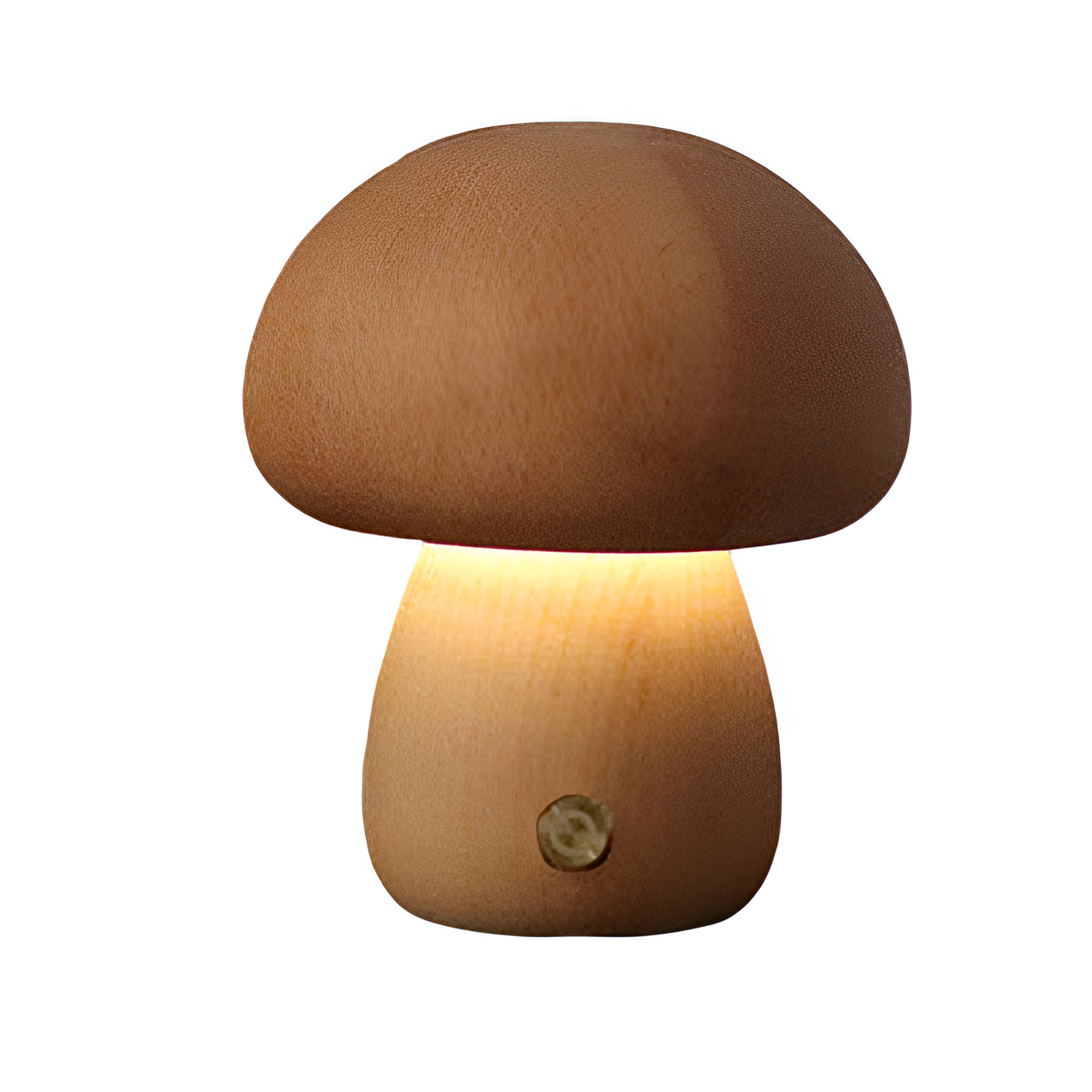 Lampe Champignon en Bois Naturel