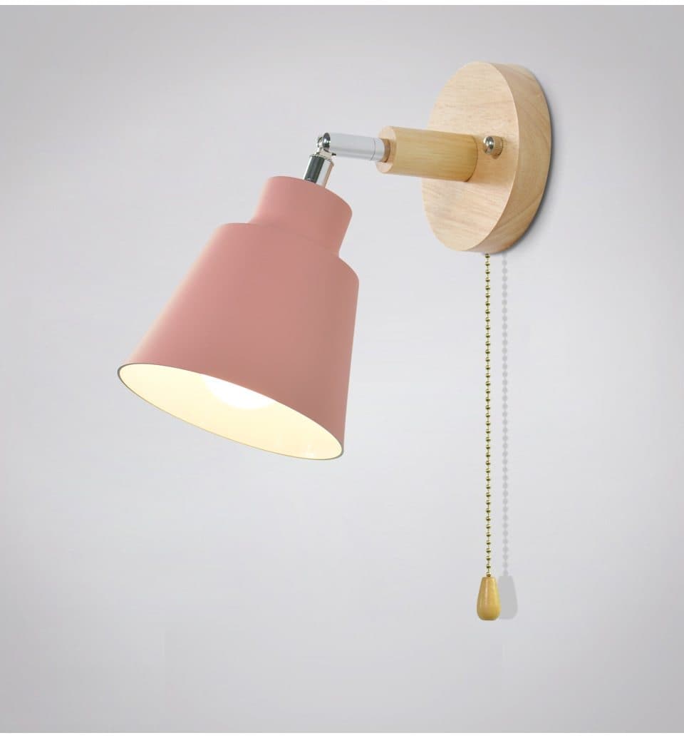 Lampe Murale Pivotante avec Interrupteur à Tirette