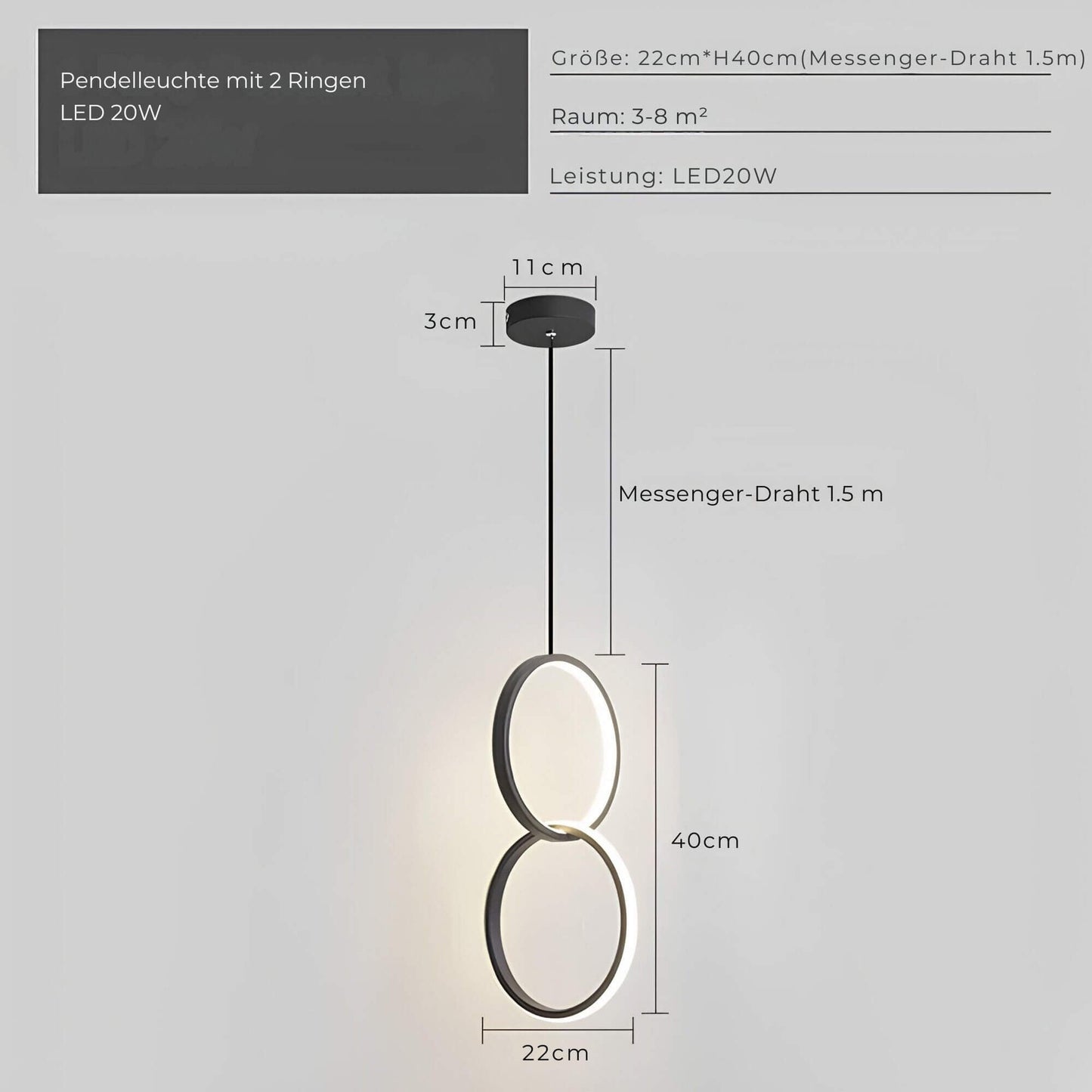 Lustre élégant en métal