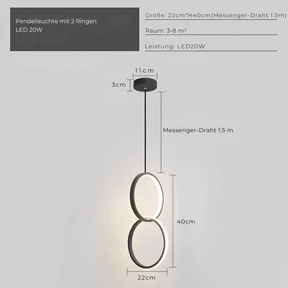 Lustre élégant en métal