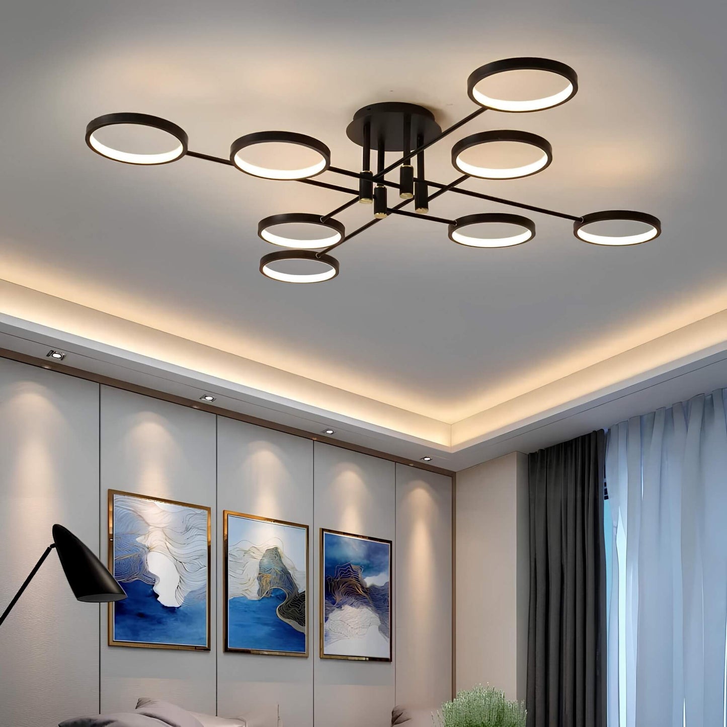 Lustre élégant en métal